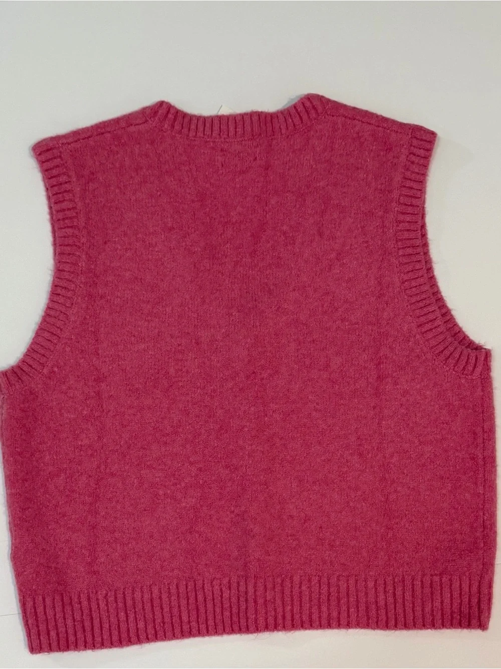 J. Crew Pink V-Neck Sleeveless Sweater Vest